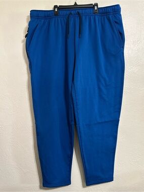 Men's Deep Blue Stretch Jogger Pants with Drawstring Waist 0084